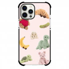 Jellycat Phone Case For iPhone Samsung Galaxy Pixel OnePlus Vivo Xiaomi Asus Sony Motorola Nokia - Animals Collage Pink Background