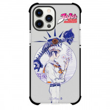 JoJo's Bizarre Adventure Josuke Higashikata Phone Case For iPhone and Samsung Galaxy Devices - Josuke Higashikata Side Portrait On Gray Background