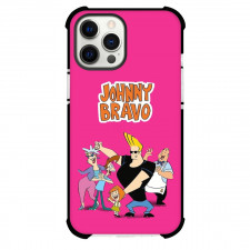 Johny Bravo For iPhone Samsung Galaxy Pixel OnePlus Vivo Xiaomi Asus Sony Motorola Nokia - Johny Bravo Characters Pink Background