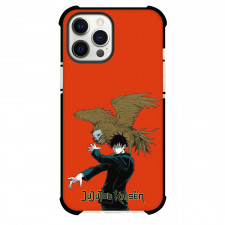 Jujutsu Kaisen Megumi Fushiguro Phone Case For iPhone And Samsung Galaxy Devices - Megumi Fushiguro Nue On Red Background