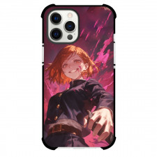 Jujutsu Kaisen Nobara Kugisaki Phone Case For iPhone Samsung Galaxy Pixel OnePlus Vivo Xiaomi Asus Sony Motorola Nokia - Nobara Kugisaki Smiling Portrait Red Background