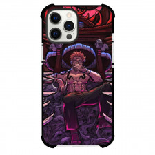 Jujutsu Kaisen Ryomen Sukuna Phone Case For iPhone Samsung Galaxy Pixel OnePlus Vivo Xiaomi Asus Sony Motorola Nokia - Ryomen Sukuna Sitting On Bones Illustration