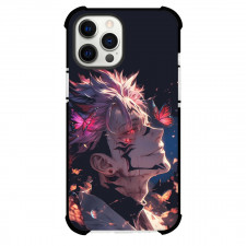 Jujutsu Kaisen Ryomen Sukuna Phone Case For iPhone Samsung Galaxy Pixel OnePlus Vivo Xiaomi Asus Sony Motorola Nokia - Ryomen Sukuna Smiling Side Portrait Blue Background