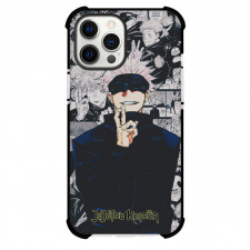 Jujutsu Kaisen Satoru Gojo Phone Case For iPhone And Samsung Galaxy Devices - Satoru Gojo Portrait On Comic Background