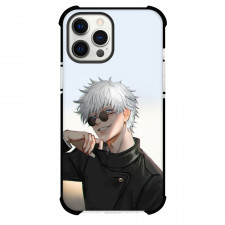 Jujutsu Kaisen Satoru Gojo Phone Case For iPhone Samsung Galaxy Pixel OnePlus Vivo Xiaomi Asus Sony Motorola Nokia - Satoru Gojo Smiling Portrait White Portrait