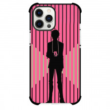 Kamen Rider Decade Case For iPhone Samsung Galaxy Pixel OnePlus Vivo Xiaomi Asus Sony Motorola Nokia - Decade Silhouette Pink Stripe Background