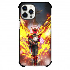 Kamen Rider OOO Case For iPhone Samsung Galaxy Pixel OnePlus Vivo Xiaomi Asus Sony Motorola Nokia - OOO Super Tajadol Combo Portrait In Fire Background