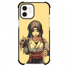 The King of Fighters Kasumi Todoh Phone Case For iPhone Samsung Galaxy Pixel OnePlus Vivo Xiaomi Asus Sony Motorola Nokia - Kasumi Todoh Game Art On Yellow Background