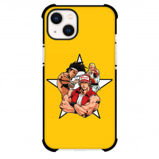 The King of Fighters Phone Case For iPhone Samsung Galaxy Pixel OnePlus Vivo Xiaomi Asus Sony Motorola Nokia - The King of Fighters Team Fatal Fury Illustration Art On Yellow Background