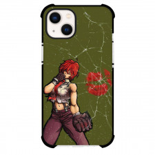 The King of Fighters Vanessa Phone Case For iPhone Samsung Galaxy Pixel OnePlus Vivo Xiaomi Asus Sony Motorola Nokia - Vanessa Cartoon Art On Green Background