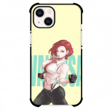 The King of Fighters Vanessa Phone Case For iPhone Samsung Galaxy Pixel OnePlus Vivo Xiaomi Asus Sony Motorola Nokia - Vanessa Illustration Art On Yellow Background