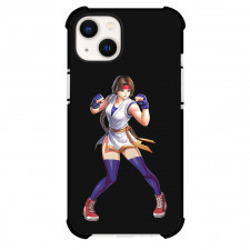 The King of Fighters Yuri Sakazaki Phone Case For iPhone Samsung Galaxy Pixel OnePlus Vivo Xiaomi Asus Sony Motorola Nokia - Yuri Sakazaki In A Fighting Posture On Black Background