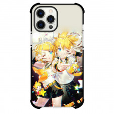 Kagamine Rin & Len Phone Case For iPhone Samsung Galaxy Pixel OnePlus Vivo Xiaomi Asus Sony Motorola Nokia - Kagamine Rin & Len Standing Pose Black Background