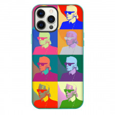 Karl Lagerfeld Phone Case For iPhone Samsung Galaxy Pixel OnePlus Vivo Xiaomi Asus Sony Motorola Nokia - Portrait Color Inverted Collage