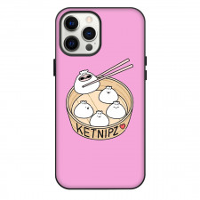 Ketnipz Phone Case For iPhone Samsung Galaxy Pixel OnePlus Vivo Xiaomi Asus Sony Motorola Nokia - Ketnipz Cute Cartoon Drawing Of Dim Sum Doodle On Pink Background