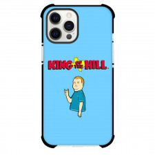 King of the Hill Phone Case For iPhone Samsung Galaxy Pixel OnePlus Vivo Xiaomi Asus Sony Motorola Nokia - Bobby Hill With Logo On Skyblue Background
