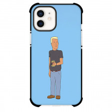 King of the Hill Phone Case For iPhone Samsung Galaxy Pixel OnePlus Vivo Xiaomi Asus Sony Motorola Nokia - Boomhauer Standing And Holding Can On Skyblue Background