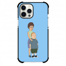 King of the Hill Phone Case For iPhone Samsung Galaxy Pixel OnePlus Vivo Xiaomi Asus Sony Motorola Nokia - Peggy Hill And Bobby Hill Standing On Skyblue Background