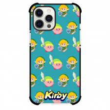 Kirby Phone Case For iPhone And Samsung Galaxy Devices - Kirby Crossover Link Pattern Art