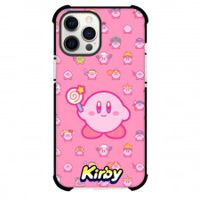 Kirby Phone Case For iPhone And Samsung Galaxy Devices - Kirby Forms On Pink Background