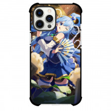 KonoSuba Aqua Case For iPhone Samsung Galaxy Pixel OnePlus Vivo Xiaomi Asus Sony Motorola Nokia - Aqua Hold Two Fan Portrait
