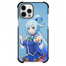 KonoSuba Aqua Case For iPhone Samsung Galaxy Pixel OnePlus Vivo Xiaomi Asus Sony Motorola Nokia - Aqua Minimalist Blue Background