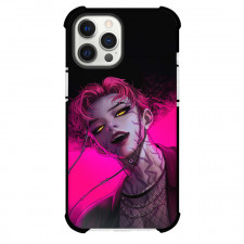 Kpop Demon Hunters Jinu Phone Case For iPhone Samsung Galaxy Pixel OnePlus Vivo Xiaomi Asus Sony Motorola Nokia - Kpop Demon Hunters Jinu in Demon Form Pink Black Background