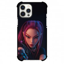 Kpop Demon Hunters Mira Phone Case For iPhone Samsung Galaxy Pixel OnePlus Vivo Xiaomi Asus Sony Motorola Nokia - Kpop Demon Hunters Mira Holds Gokdo Black Background