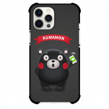 Kumamon Phone Case For iPhone Samsung Galaxy Pixel OnePlus Vivo Xiaomi Asus Sony Motorola Nokia - Kumamon Black Chibi Show Mobile Chat with Black Background