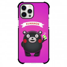 Kumamon Phone Case For iPhone Samsung Galaxy Pixel OnePlus Vivo Xiaomi Asus Sony Motorola Nokia - Kumamon Chibi Show Mobile Chat with Purple Background