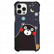 Kumamon Phone Case For iPhone Samsung Galaxy Pixel OnePlus Vivo Xiaomi Asus Sony Motorola Nokia - Kumamon Mascot Shocking Expression with Space Pattern Background