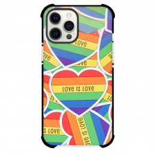 LGBTQ Pride Month Phone Case For iPhone Samsung Galaxy Pixel OnePlus Vivo Xiaomi Asus Sony Motorola Nokia - LGBTQ Pride Love Is Love Sign Heart