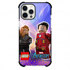 LEGO Marvel Avengers Iron Man Phone Case For iPhone And Samsung Galaxy Devices - Iron Man And Black Widow Standing Iron Rivalry Poster
