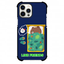 LINE Friends Brown Phone Case For iPhone And Samsung Galaxy Devices - Brown Sleeping Poster