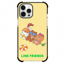 LINE Friends Phone Case For iPhone And Samsung Galaxy Devices - LINE Friends Cony Brown And Choco Taking Sun Bath Poster