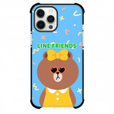LINE Friends Choco Phone Case For iPhone And Samsung Galaxy Devices - Choco Portrait On Blue Background