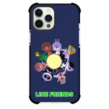 LINE Friends Phone Case For iPhone And Samsung Galaxy Devices - LINE Friends Holding Hands Around The Moon