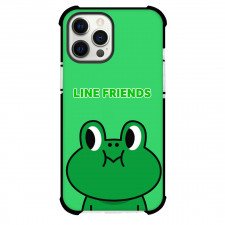 LINE Friends Leonard Phone Case For iPhone And Samsung Galaxy Devices - Leonard Portrait On Green Background