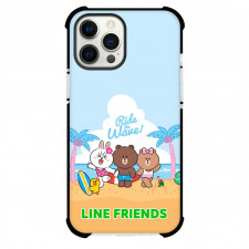 LINE Friends Phone Case For iPhone And Samsung Galaxy Devices - LINE Friends Ride The Wave Poster