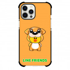 LINE Friends Sally Phone Case For iPhone And Samsung Galaxy Devices - Sally Wearing Dog Mascot On Range Background