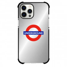 London Underground Phone Case For iPhone Samsung Galaxy Pixel OnePlus Vivo Xiaomi Asus Sony Motorola Nokia - London Underground On Metallic Background