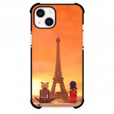 Miraculous Ladybug Phone Case For iPhone Samsung Galaxy Pixel OnePlus Vivo Xiaomi Asus Sony Motorola Nokia - Miraculous Ladybug And Cat Noir Watching Eiffel Tower Poster