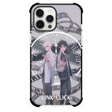 Link Click Phone Case For iPhone Samsung Galaxy Pixel OnePlus Vivo Xiaomi Asus Sony Motorola Nokia - Lu Guang And Cheng Xiaoshi Characters with Clock Background Poster