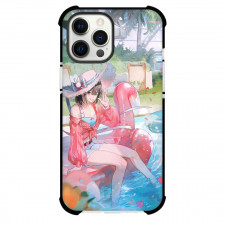 Link Click Qiao Ling Phone Case For iPhone Samsung Galaxy Pixel OnePlus Vivo Xiaomi Asus Sony Motorola Nokia - Qiao Ling Sitting On Flamingo Pool Float Art