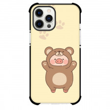 LuLu Pig For iPhone Samsung Galaxy Pixel OnePlus Vivo Xiaomi Asus Sony Motorola Nokia - Bear Portrait Yellow Background