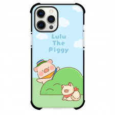 LuLu Pig For iPhone Samsung Galaxy Pixel OnePlus Vivo Xiaomi Asus Sony Motorola Nokia - Lulu Pig Hiding In Bush Illustration