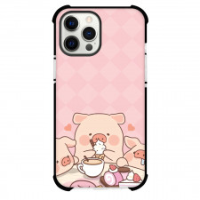 LuLu Pig For iPhone Samsung Galaxy Pixel OnePlus Vivo Xiaomi Asus Sony Motorola Nokia - Lulu Pig Tea Party Illustration
