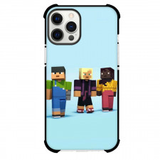 Minecraft Phone Case For iPhone Samsung Galaxy Pixel OnePlus Vivo Xiaomi Asus Sony Motorola Nokia - Characters Walking Portrait In Sky Background