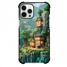Minecraft Phone Case For iPhone Samsung Galaxy Pixel OnePlus Vivo Xiaomi Asus Sony Motorola Nokia - Minecraft Cliff Village 3d Art