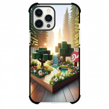 Minecraft Phone Case For iPhone Samsung Galaxy Pixel OnePlus Vivo Xiaomi Asus Sony Motorola Nokia - Minecraft Forest Waterfall 3d Art